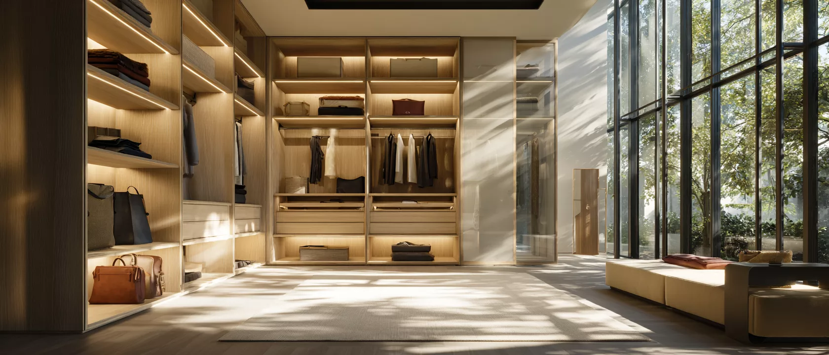 Luxury Walk-in Closet Overview